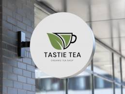 Tastie Tea Shop Sign Logo